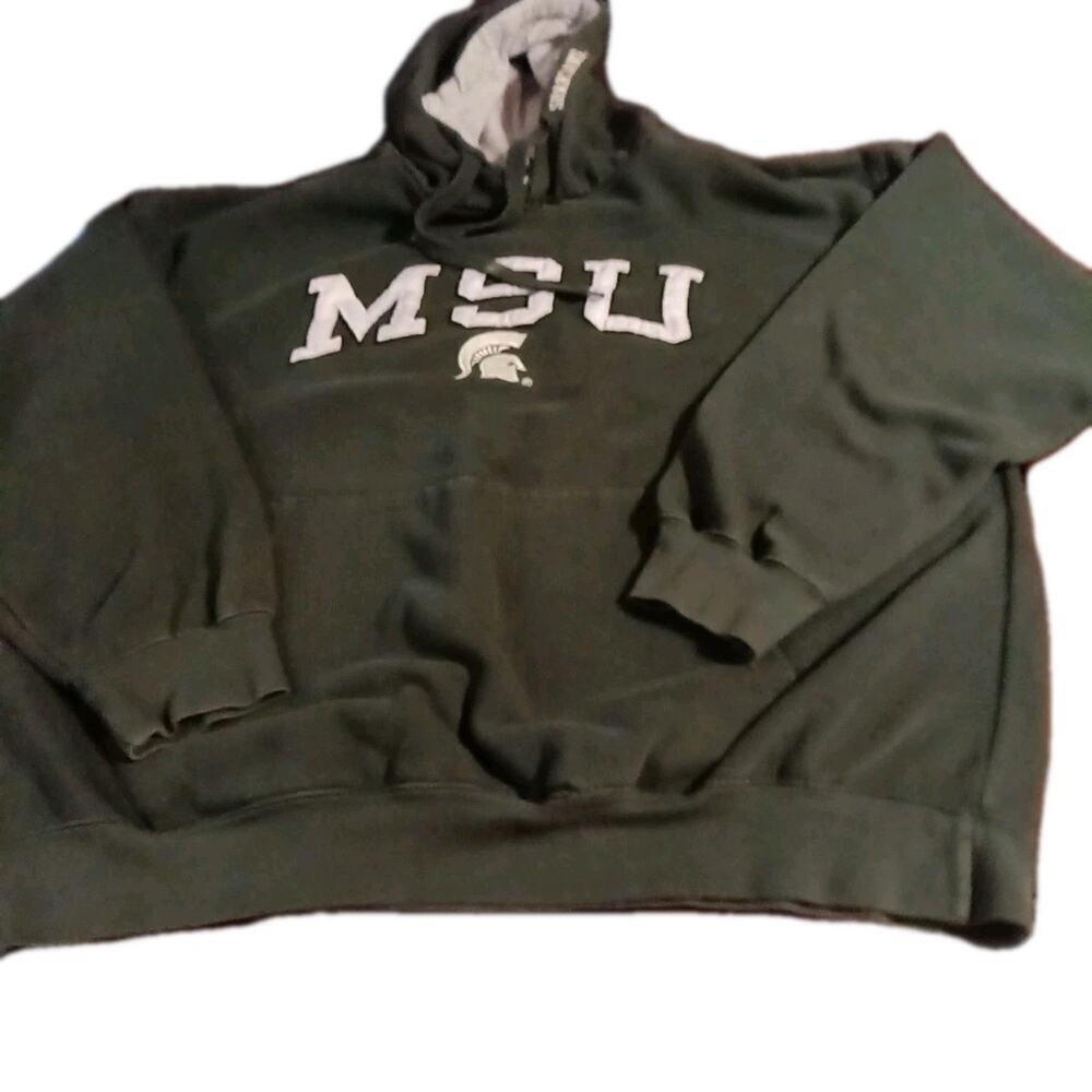 Michigan State Hoodie Size XL Adult Old Varsity Brand Green Spartans
